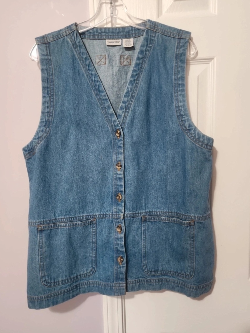 Cabin Creek Light Blue Denim Button Front Vest